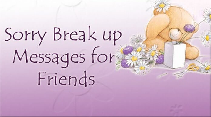 Sorry Break up Messages for Friends
