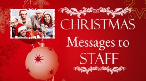 Christmas Messages to Staff, Christmas Wishes for Employees