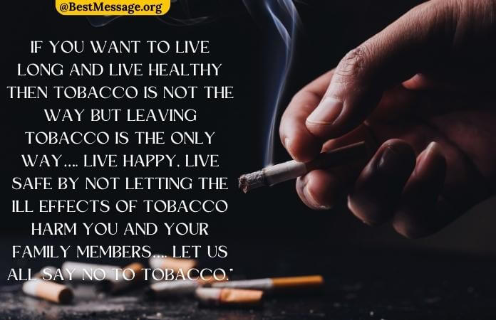 write a speech on no tobacco